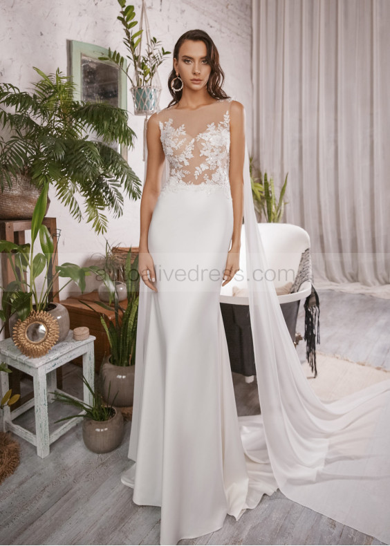 Beaded Ivory Lace Satin Fabulous Wedding Dress